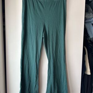 Aerie Olive Ribbed Lounge Pants